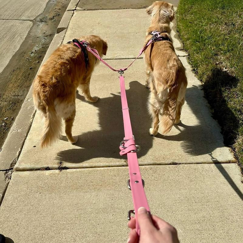 Hands Free Adjustable Dog Leash- Baby Blue
