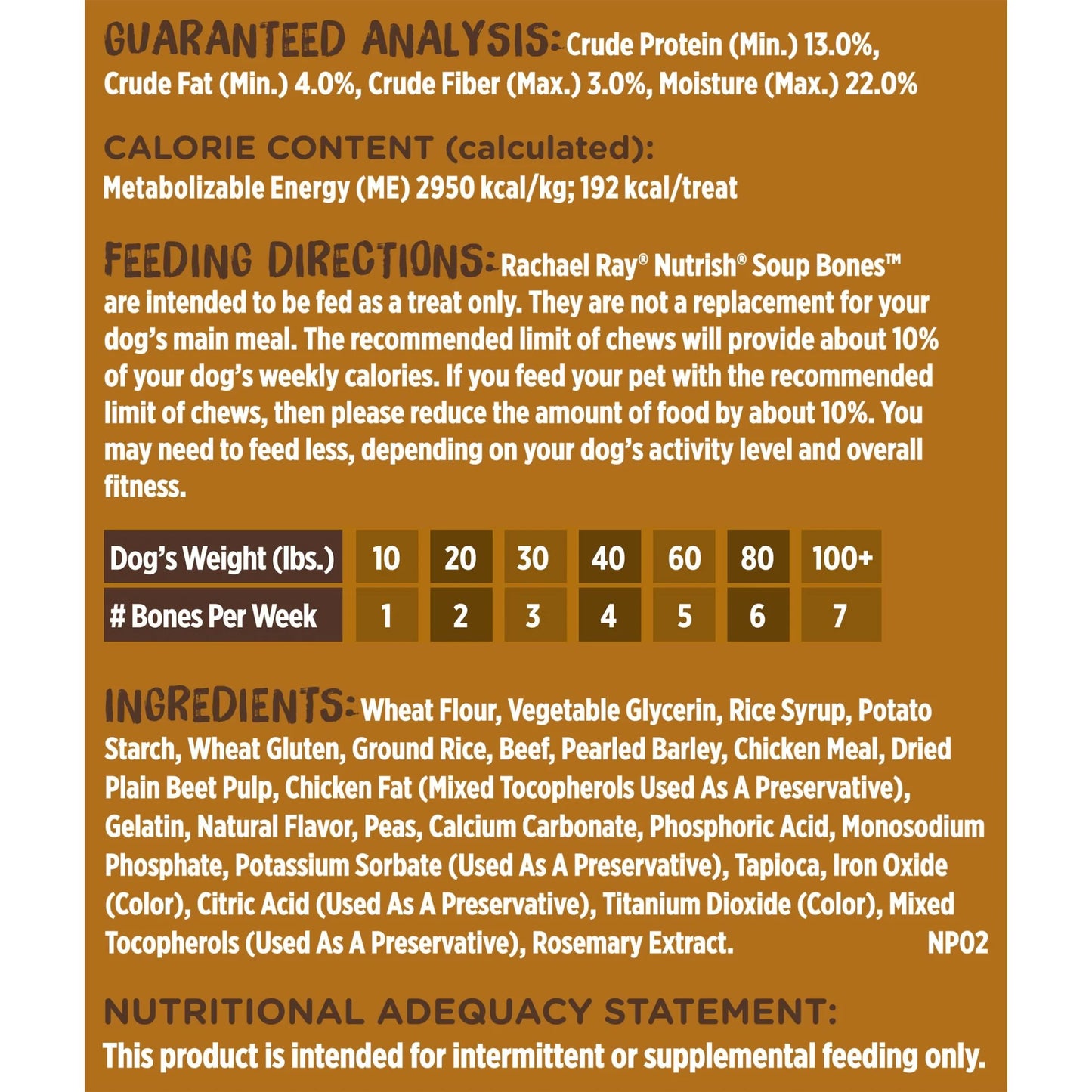 Rachael Ray Soup Bones with Real Beef & Barley, 11 Dry Dog Chews