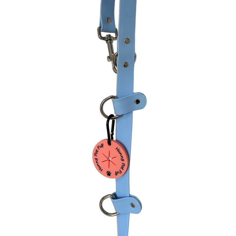 Hands Free Adjustable Dog Leash- Baby Blue