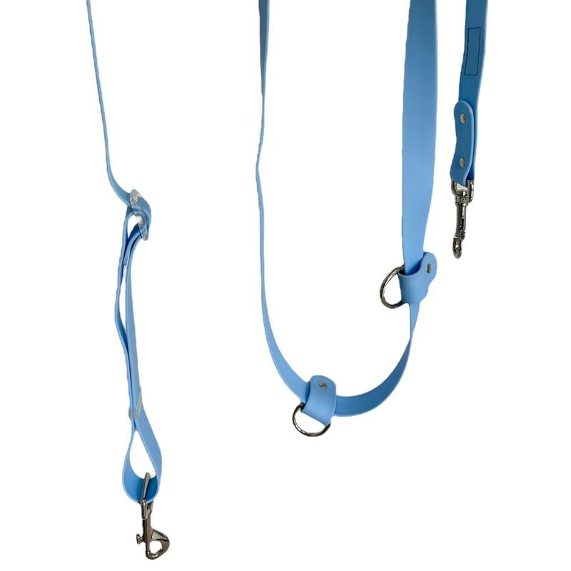 Hands Free Adjustable Dog Leash- Baby Blue
