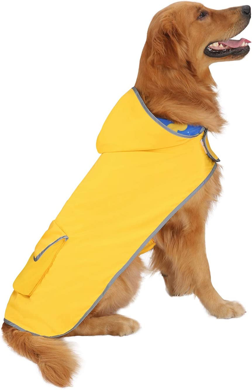 Reversible Hooded Dog Raincoat for Small, Medium, and Large Dogs!