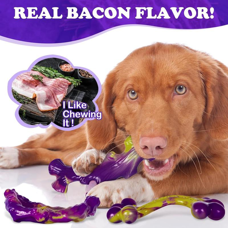 Durable 3-Pack Dog Chew Toys for Aggressive Chewers