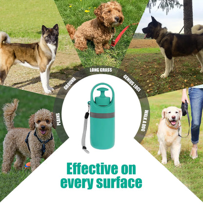 Portable Dog Pooper Scooper with Built-In Bag Dispenser - Lightweight Handheld Waste Pick-Up Tool for Small, Medium, and Large Dogs