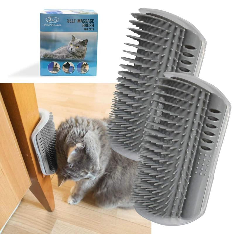  2-Pack Softer Self Grooming Wall Corner with Catnip 