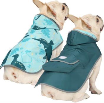 Reversible Hooded Dog Raincoat for Small, Medium, and Large Dogs!