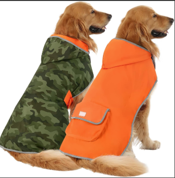 Reversible Hooded Dog Raincoat for Small, Medium, and Large Dogs!
