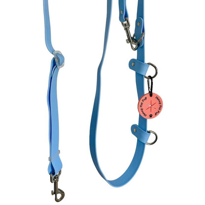 Hands Free Adjustable Dog Leash- Baby Blue