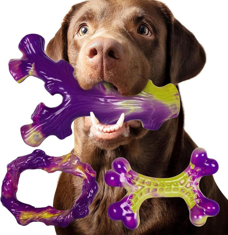 Durable 3-Pack Dog Chew Toys for Aggressive Chewers