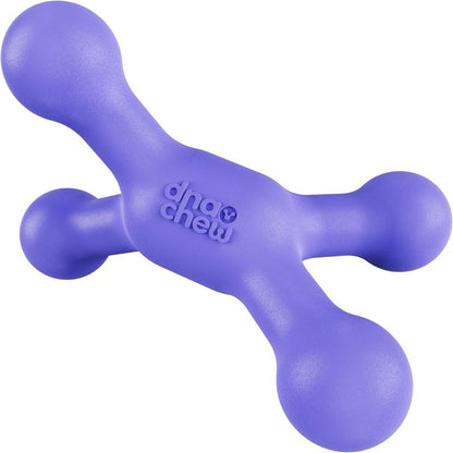 Durable Dog Chew Toys for Aggressive Chewers - 720° Free-Rolling, 80 Shore D Nylon Bones with Natural Bacon Flavor for Medium Dogs, Long-Lasting Teething Toys in Blue with Crinkle and Squeaky Features