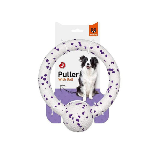  FOFOS Brand- Durable Puller Dog Toy White/Purple