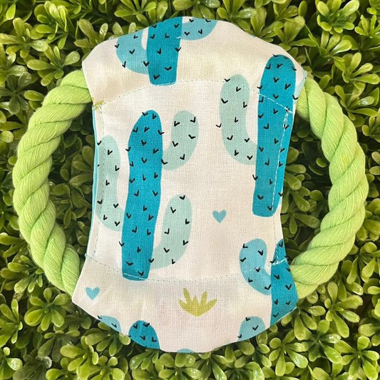 Small Rope Dog Frisbee- Cacti Design